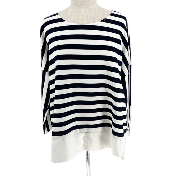 Zara Tops Zara Striped Long Sleeve Layered Look Top Poshmark